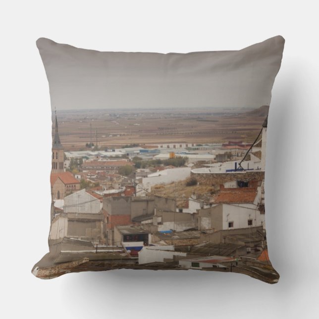 Campo de Criptana, antique La Mancha windmills Cushion (Front)