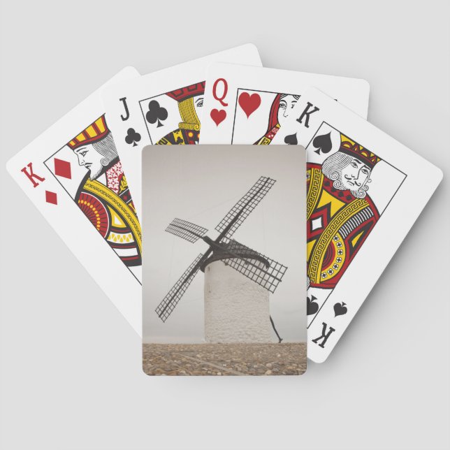 Campo de Criptana, antique La Mancha windmills Playing Cards (Back)