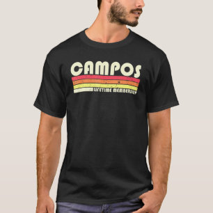 Campos Surname Retro Vintage 80s 90s Birthday Reun T-Shirt