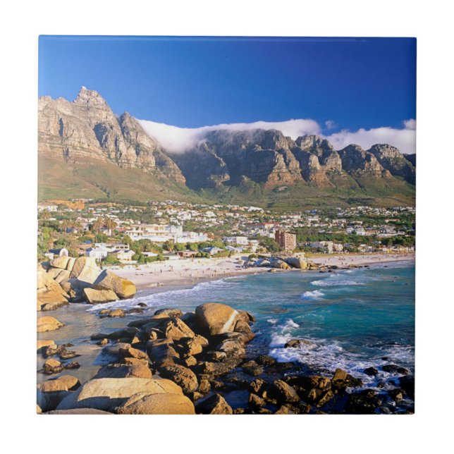 Camps Bay Beach And The Twelve Apostles Range Tile (Front)