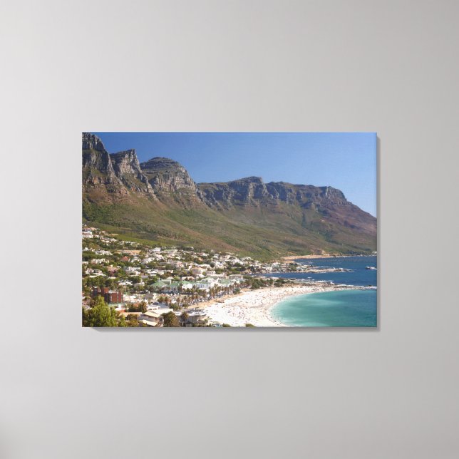 Camps Bay Beach And Twelve Apostles Canvas Print (Front)