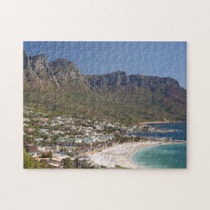 Camps Bay Beach And Twelve Apostles Jigsaw Puzzle
