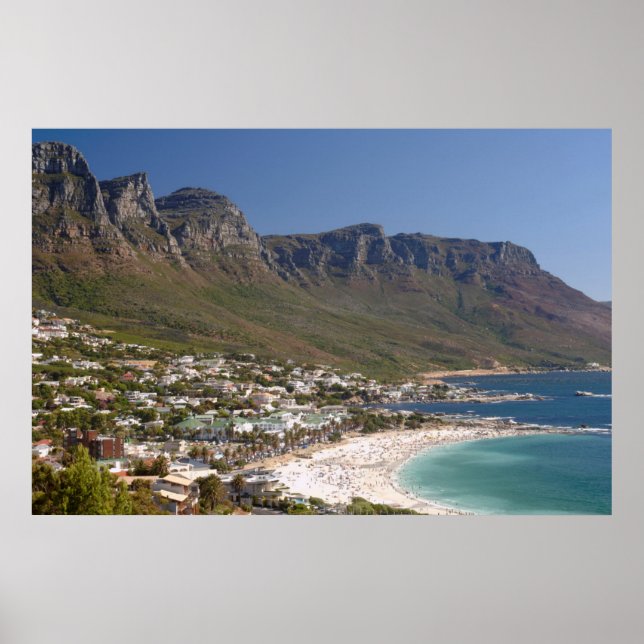Camps Bay Beach And Twelve Apostles Poster (Front)