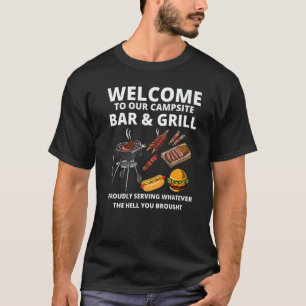 Campsite Bar & Grill Family Cookout Barbeque Gathe T-Shirt