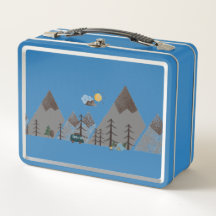 Campsite Metal Lunch Box