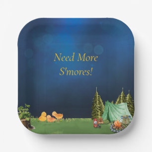 Campsite Square Plates