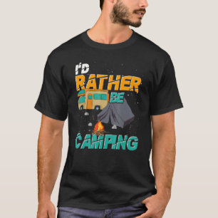 Campsite Tent Campfire Camper Outdoor Caravan Camp T-Shirt