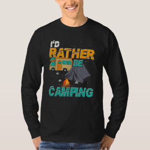 Campsite Tent Campfire Camper Outdoor Caravan Camp T-Shirt