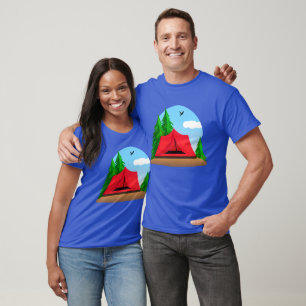 Campsite with Evergreen Trees T-Shirt