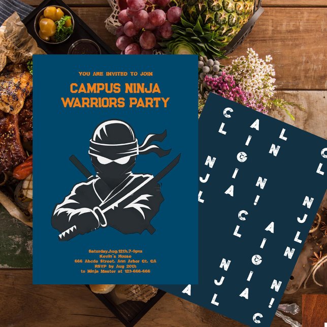 Campus Ninja Fun cipher  fraternit Invitation card (Creator Uploaded)