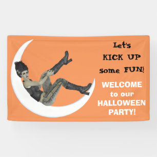 Campy Frankenstein Mama Halloween Party Banner