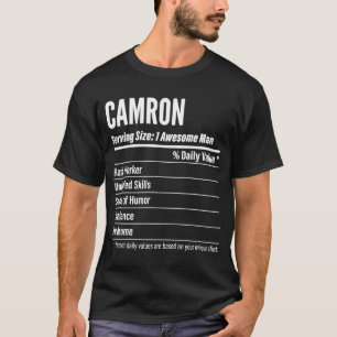 Camron  Nutritional Facts Serving Size Calories T-Shirt