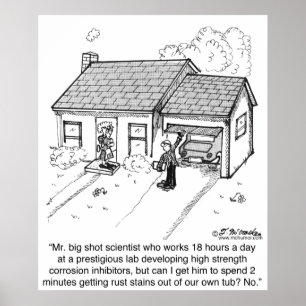Can A Scientist Get Stains Out of His Own Tub Poster