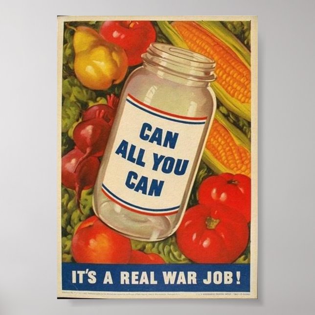 "Can all you can- It's a Real War Job!" Poster (Front)