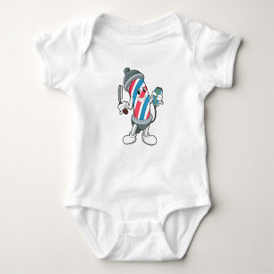 Can as Hairdresser with Razor Baby Bodysuit