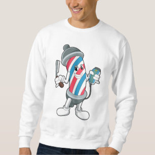Can as Hairdresser with Razor Sweatshirt