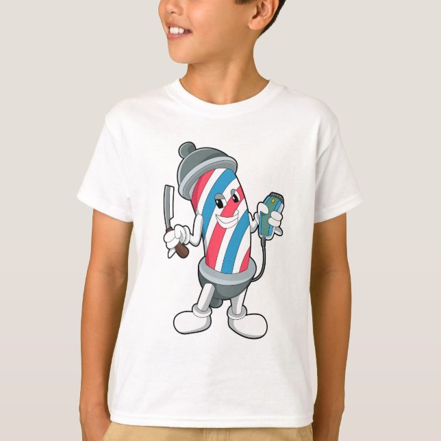 Can as Hairdresser with Razor T-Shirt (Front)