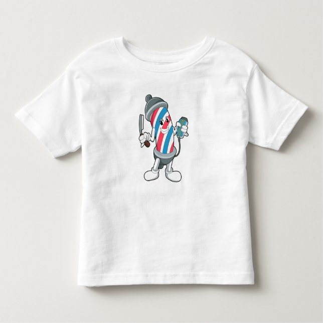 Can as Hairdresser with Razor Toddler T-Shirt (Front)
