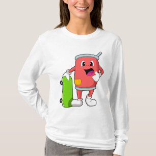 Can as Skater with Skateboard T-Shirt