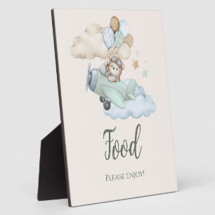 Can Bearly Wait Baby Shower Enjoy some Food Sign Plaque