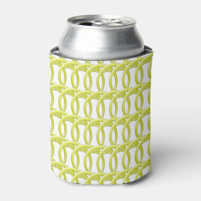 Can/Bottle Cooler - Interlocking Yellow Rings (Can Front)