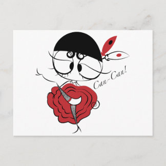 Can-Can dancer girl Postcard