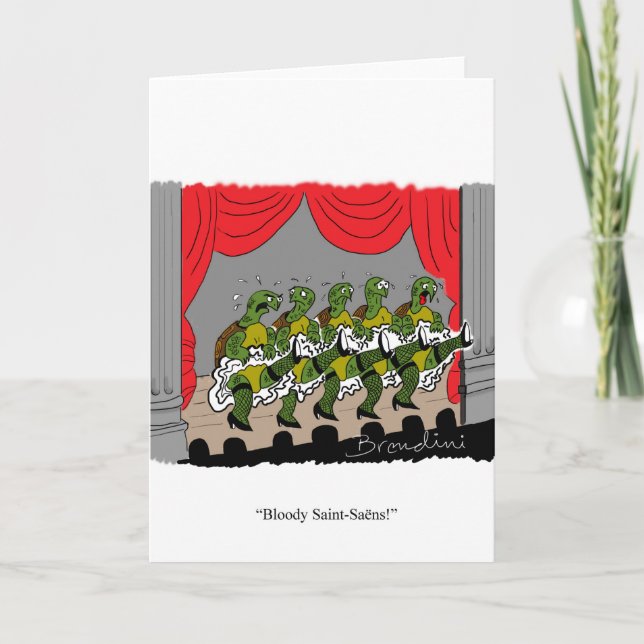 can can dancing tortoises card (Front)