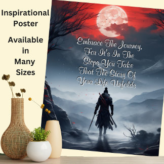 Can Change Text, Fantasy Inspirational Warrior     Poster