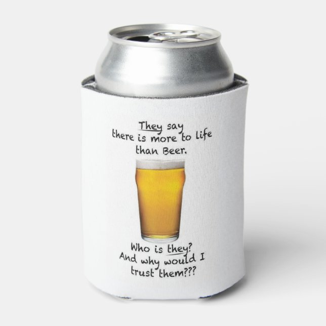 "CAN COOLER" ***BEER DRINKER'S MOTO**** CAN COOLER (Can Front)