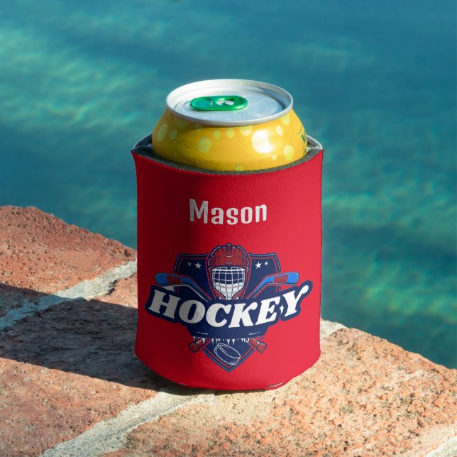 Can Cooler Hockey Gear - Personalised -Add Name # (In Situ Pool)