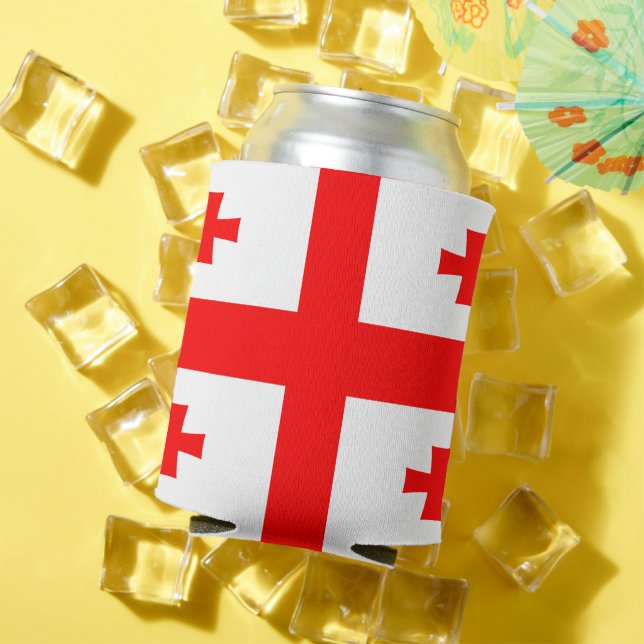 Can Cooler with flag of Georgia (In Situ Summer)