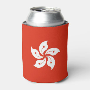 Can Cooler with flag of Hong Kong