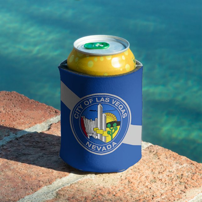 Can Cooler with flag of Las Vegas City, USA (In Situ Pool)