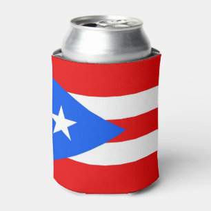 Can Cooler with flag of Puerto Rico, USA.
