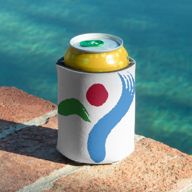 Can Cooler with flag of Seoul, South Korea (In Situ Pool)