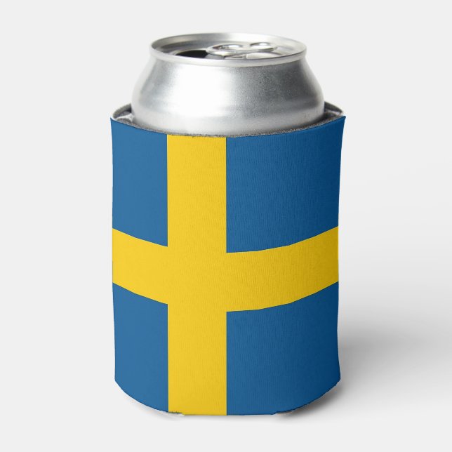 Can Cooler with flag of Sweden (Can Front)