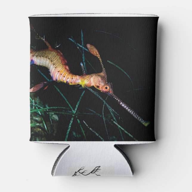 Can cooler with sea dragon design (Front)