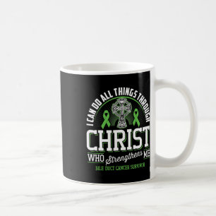 Can Do All Things Through Christ Bile Duct Cancer  Coffee Mug