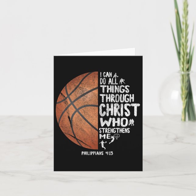 Can Do All Things Through Christ Philippians 413 B Card (Front)
