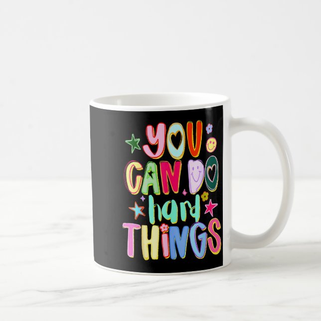 Can do hard things autism awareness autistic puzzl coffee mug (Right)