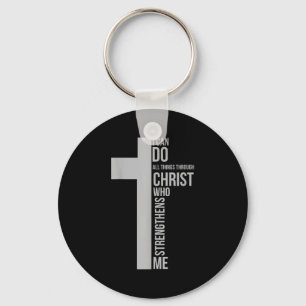 Can do things through christ who strengthens cross key ring