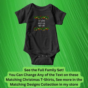 Can Edit Text, I'm With Mum Matching Christmas Baby Bodysuit