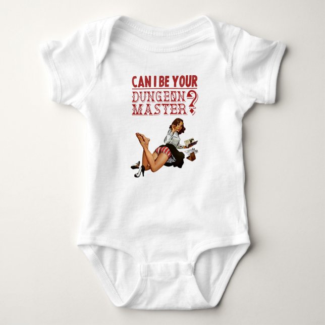 Can I Be Your Dungeon Master? Baby Bodysuit (Front)