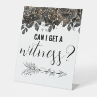 Can I Get a Witness Funny Wedding Black Rose 