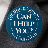 Can I Help You? Badge Button