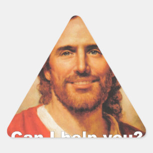 Can I Help You? Triangle Sticker
