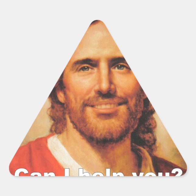 Can I Help You? Triangle Sticker (Front)