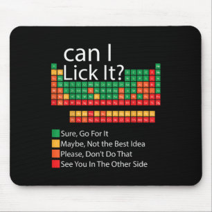 Can I Lick It Funny 100 Days Of School Periodic Ta Mouse Pad