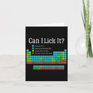 Can I Lick It Funny Back To School Periodic Table  Card