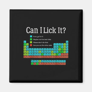 Can I Lick It Funny Back To School Periodic Table  Magnet